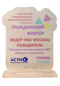 Победитель в конкурсе успешных практик НКО «Москве и Москвичам» в номинации «Социальное Ноу-Хау»